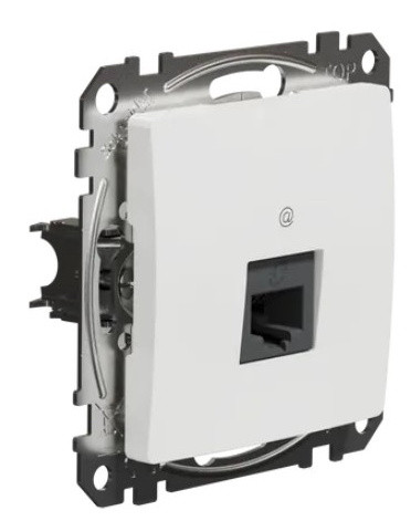 Комп'ютерна розетка Schneider Electric Sedna Design & Elements RJ45 кат. 5е UTP біла SDD111451 - фото №1