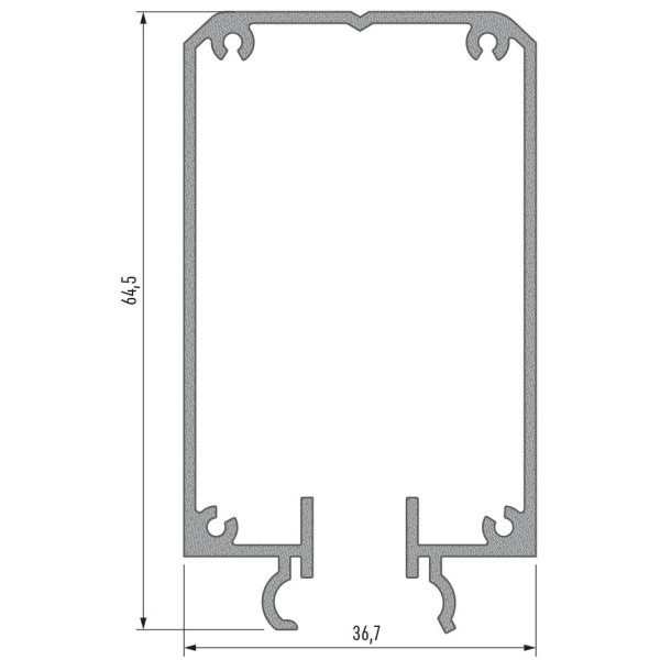Профіль монтажний для світлодіодної стрічки Lumines Talia M2 срібло - фото №1