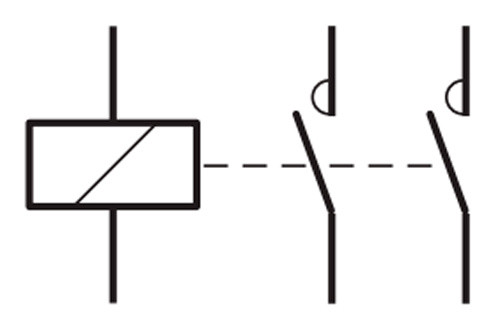 Реле Hager ERC218, 1НО+1НЗ, 230 В - фото №1