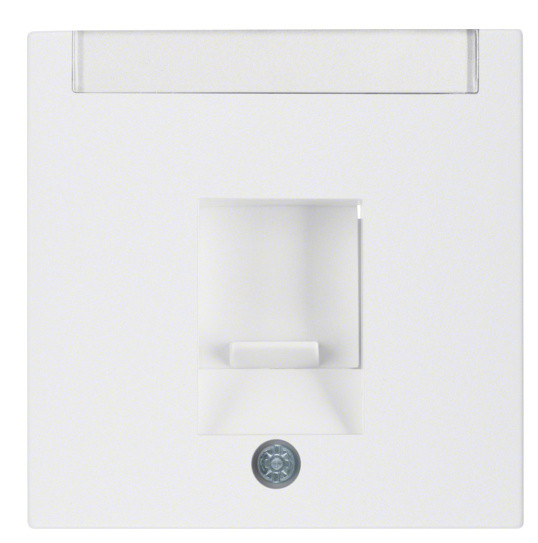 Накладка для суппортов модуля RJ12/RJ45 полярная белизна матовая Berker S.1/B.3/B.7