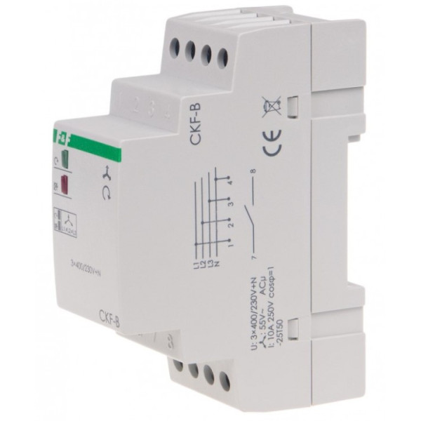 Реле контролю фаз CKF-B 380В 10А 2S - фото №2