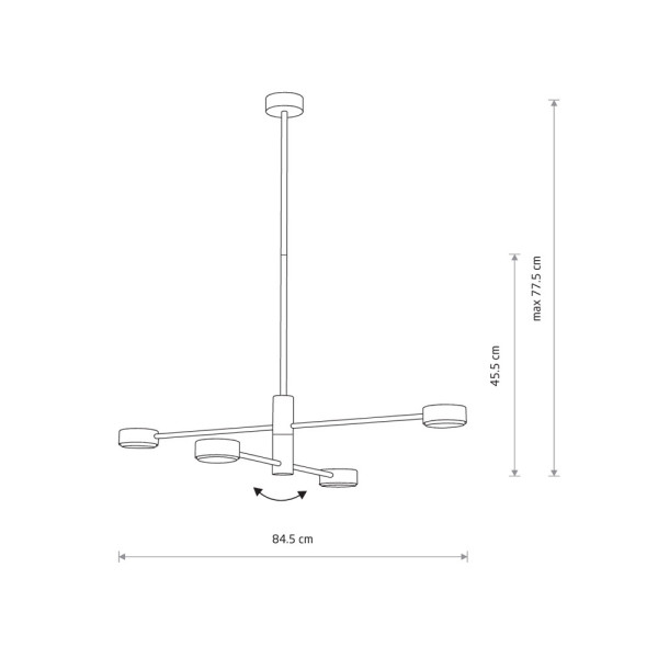 Люстра Nowodvorski 7941 Orbit GX53 4x12W IP20 біла - фото №2