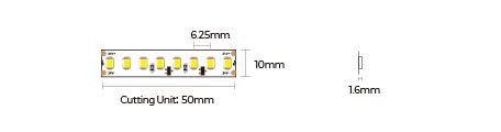 LED стрічка COLORS 160-2835-24V-IP20 16.4W 2400Lm 3000K 5м (DS8160-24V-10mm-WW) - фото №1