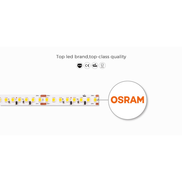 LED стрічка COLORS 160-2835-24V-IP20 16.4W 2400Lm 3000K 5м (DS8160-24V-10mm-WW) - фото №3