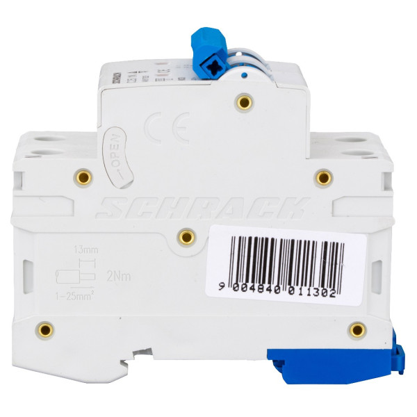 Автоматичний вимикач Schrack AM617625 6кА 25А 1P+N C - фото №2