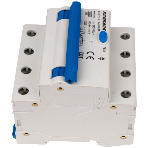 АВДС Schrack AK667840 6кА 40А 30мА 3P+N х-ка C Тип A - фото №2