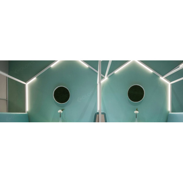 LED-профіль накладний, 2,5 метра, (LS1613black) - фото №6