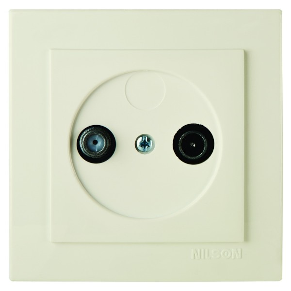 Розетка Nilson Touran кремова 1-на TV-SAT прохідна ( 24121036 )