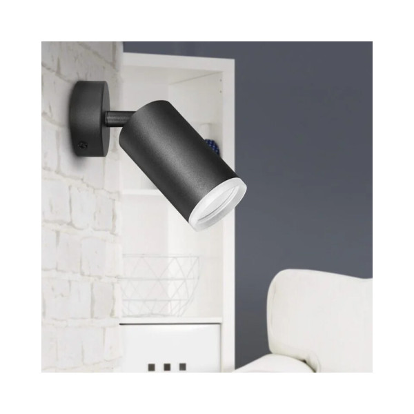 Светильник поворотный, спот Goldlux 327697 London GU10 1x10W IP20 Черный - фото №1