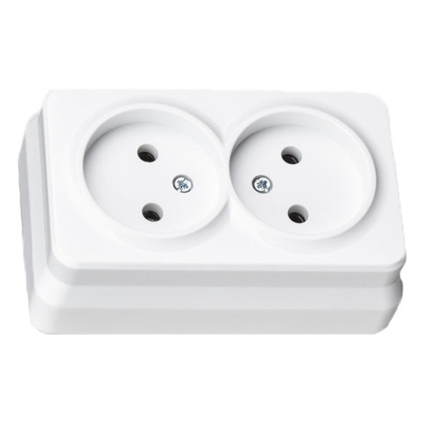 Розетка двойная без з/к Gunsan Misya