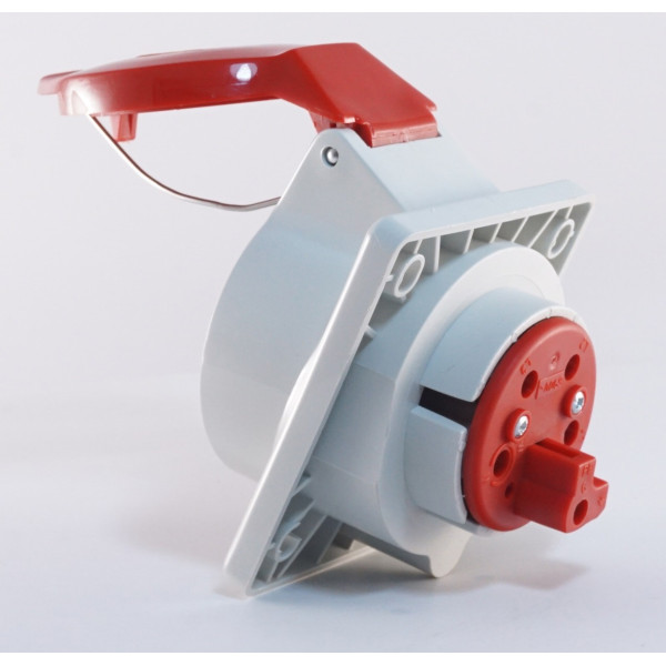 Наклонный силовой разъем WALTHER WL530 (3P+N+E) 32А 380V IP44 - фото №4