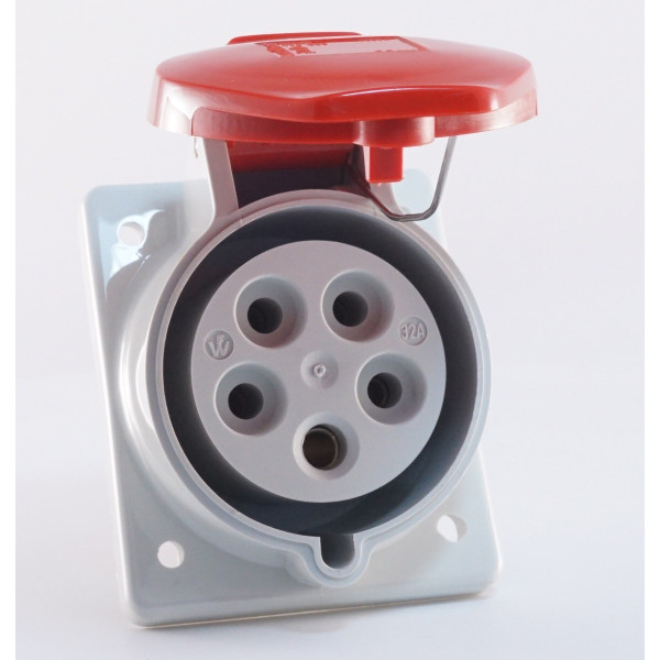 Наклонный силовой разъем WALTHER WL530 (3P+N+E) 32А 380V IP44 - фото №5