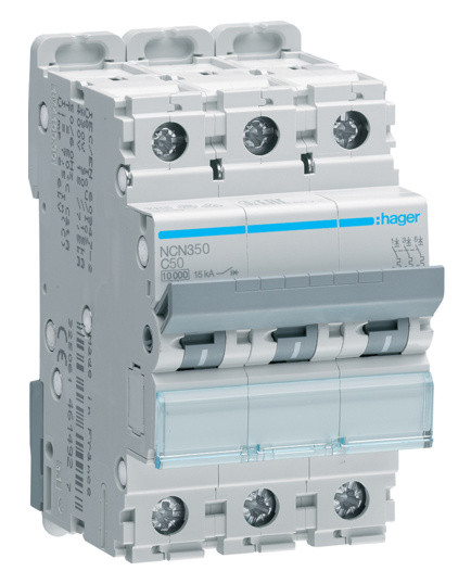 Ел.автомат NCN350 (3р, С, 50А) Hager