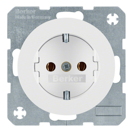 Розетка с з/к полярная белизна Berker R.x