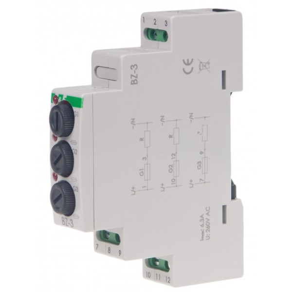 Модульний блок запобіжників F&F BZ-3 макс. 250В AC/DC 6,3А - фото №2