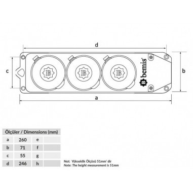Потрійний роз'єм Bemis BK6-2504-4613 3х25А каучуковий (6.1.96292) - фото №1