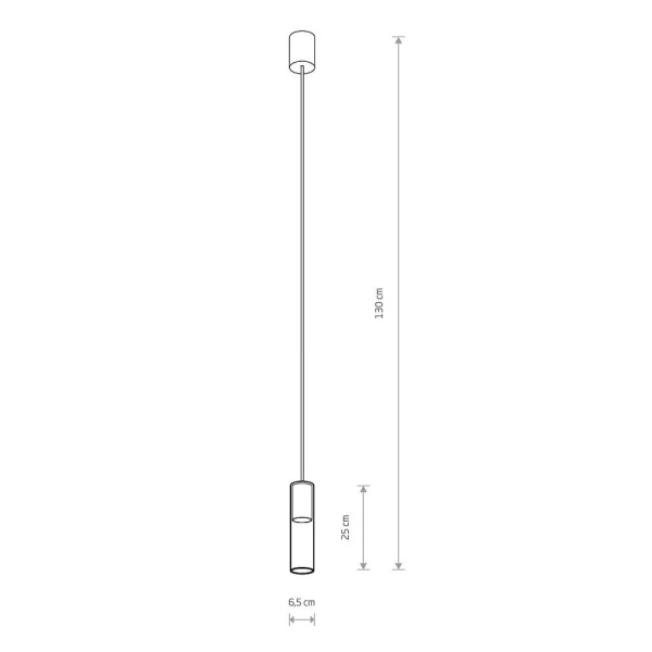 Підвісний світильник, люстра Nowodvorski 37865 Cylinder M GU10 1x10W IP20 Чорний - фото №1