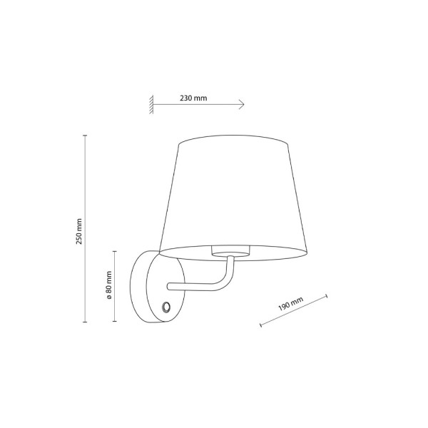 Бра, настінний світильник TK lighting 1884 MAJA BLACK - фото №4