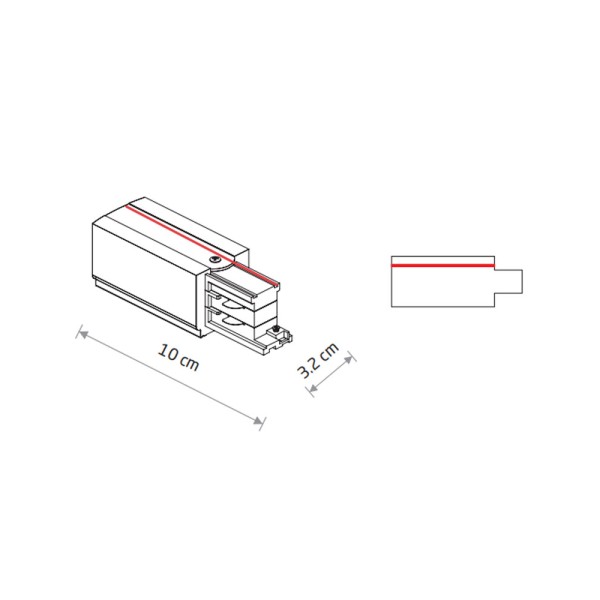 Ввід живлення Nowodvorski 8232 CTLS Power End Cap Left білий - фото №1