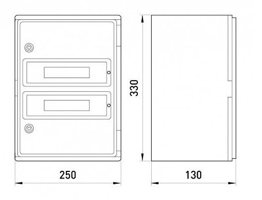 Шкаф ударопрочный e.plbox.250.330.130.18m.tr E.Next - фото №1