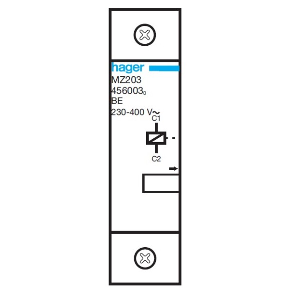 Расцепитель независимый Hager MZ203 - фото №2