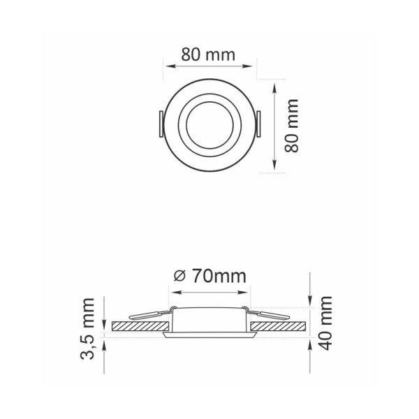 Точечный светильник Goldlux 315441 Boras GU5.3 1x8W IP44 BK - фото №3