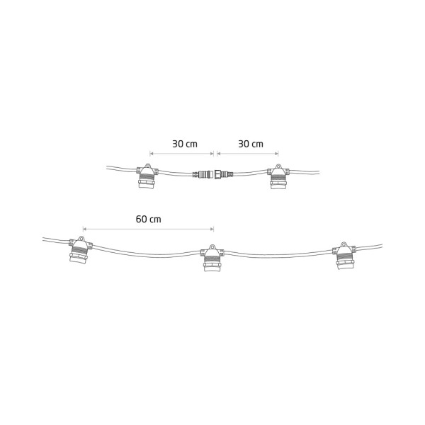 Гирлянда Nowodvorski 7872 Festoon Lights E27 15x15W IP65 черный - фото №4
