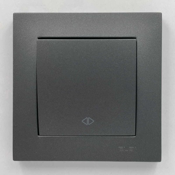 Вимикач EL-BI VEGA антрацит матовий 1-кл проміжний ( 510-016700-214 )