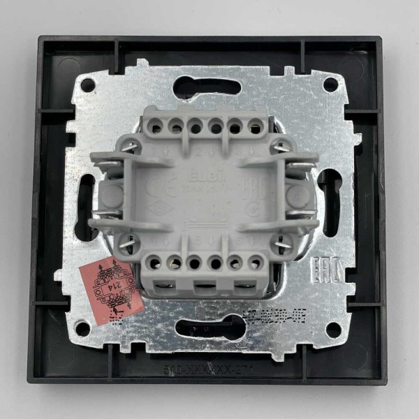 Вимикач EL-BI VEGA антрацит матовий 1-кл проміжний ( 510-016700-214 ) - фото №2