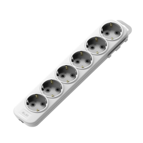 Колодка EL-BI 6-на з заземленням з шторками Myra ( 527-010200-601 )