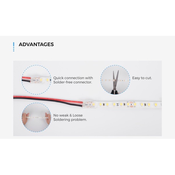 LED стрічка COLORS 120-2835-24V-IP20 9.6W 960Lm 3000K 50м (DJ120-24V-8mm-WW_50м) - фото №4