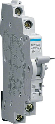 Додатковий сигнальний контакт Hager MZ202 для автоматичних вимикачів 230В/6А 1НЗ+1НО 0,5М