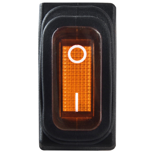 Переключатель Аско-Укрем KCD3-101NW YL/B (0-I) IP54 с подсветкой желтый (A0140040037) - фото №1