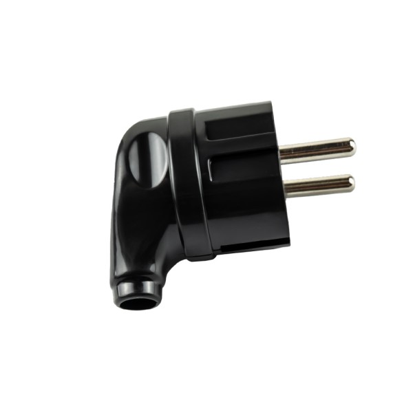 Вилка штепсельна Violux "L" з заземленням чорна ( 940820 )