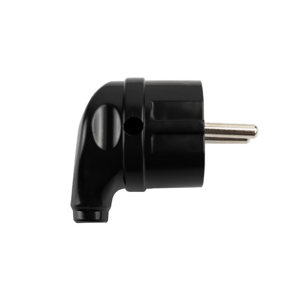 Вилка штепсельна Violux "L" з заземленням чорна ( 940820 ) - фото №2