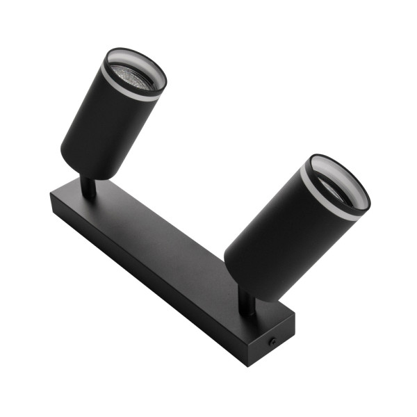 Светильник поворотный, спот Goldlux 322333 Paris GU10 2x10W IP20 Черный - фото №3