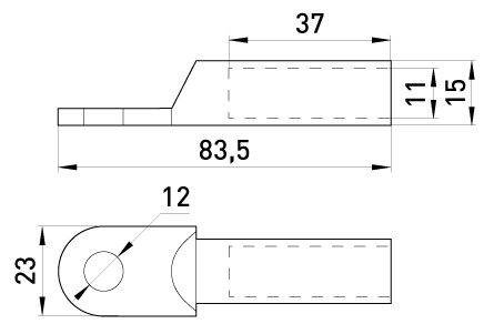 Медный кабельный наконечник E.Next e.end.stand.dt.b70 (s060006) - фото №1