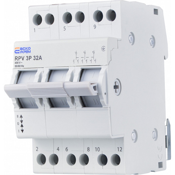 Выключатель-разъединитель Аско-Укрем (І-0-ІІ) RPV 3P 32A (A0010220009) - фото №2