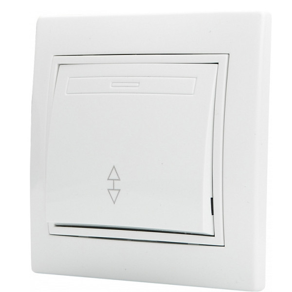 Проходной выключатель Аско-Укрем Fl одноклавишный (ВВпсб10-1-0-Fl-W)