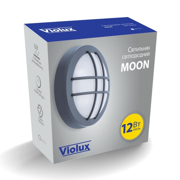 Светильник LED Violux ДББ MOON 12W з решіткою 5000K IP65 ( 241111 ) - фото №2