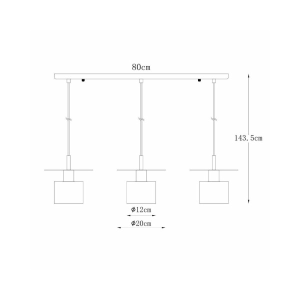 Подвесной светильник, люстра Zuma Line A8183-3A Sarda E27 3x40W IP20 - фото №1