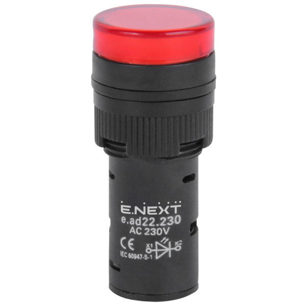 Сигнальная арматура E.Next e.ad22.230.red Ø22мм 230В АС красная (s009023)