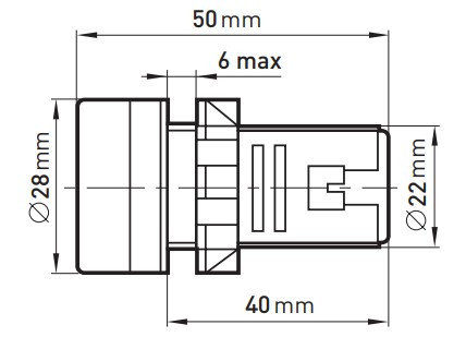 Сигнальная арматура E.Next e.ad22.230.red Ø22мм 230В АС красная (s009023) - фото №1