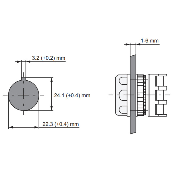 Перемикач NOARK Ex9P1 SSM3I g з підсвіткою, без фіксації вліво, зелений (105540) - фото №2