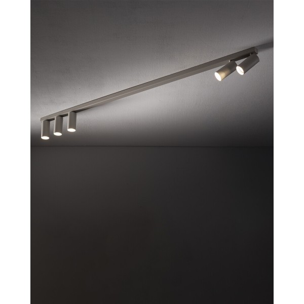 Светильник поворотный, спот Nowodvorski 11440 Fourty V GU10 5x10W IP20 светло-серый - фото №1