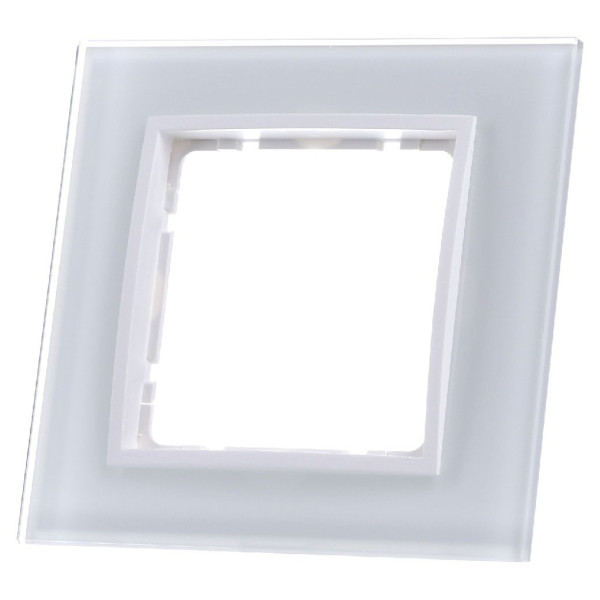 Рамка скляна 1-місна полярна білизна Berker B.7 - фото №1