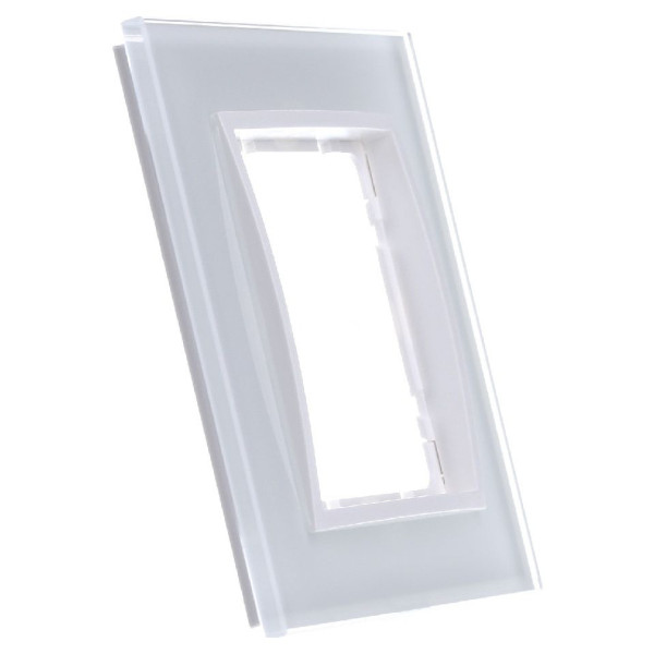 Рамка скляна 1-місна полярна білизна Berker B.7 - фото №2