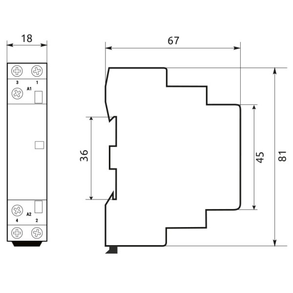 Магнитный пускатель Promfactor MCF3 16A 2NC 230В (MCF31602230) - фото №1