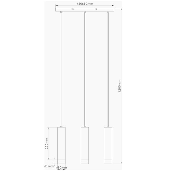 Подвесной светильник Reality 340803-30 Ina E27 3x40W IP20 Bl - фото №3