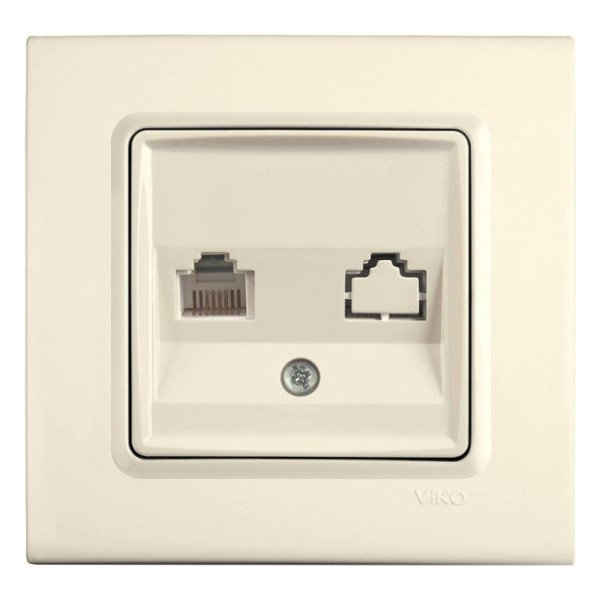 Розетка телефонна кремова VIKO Linnera